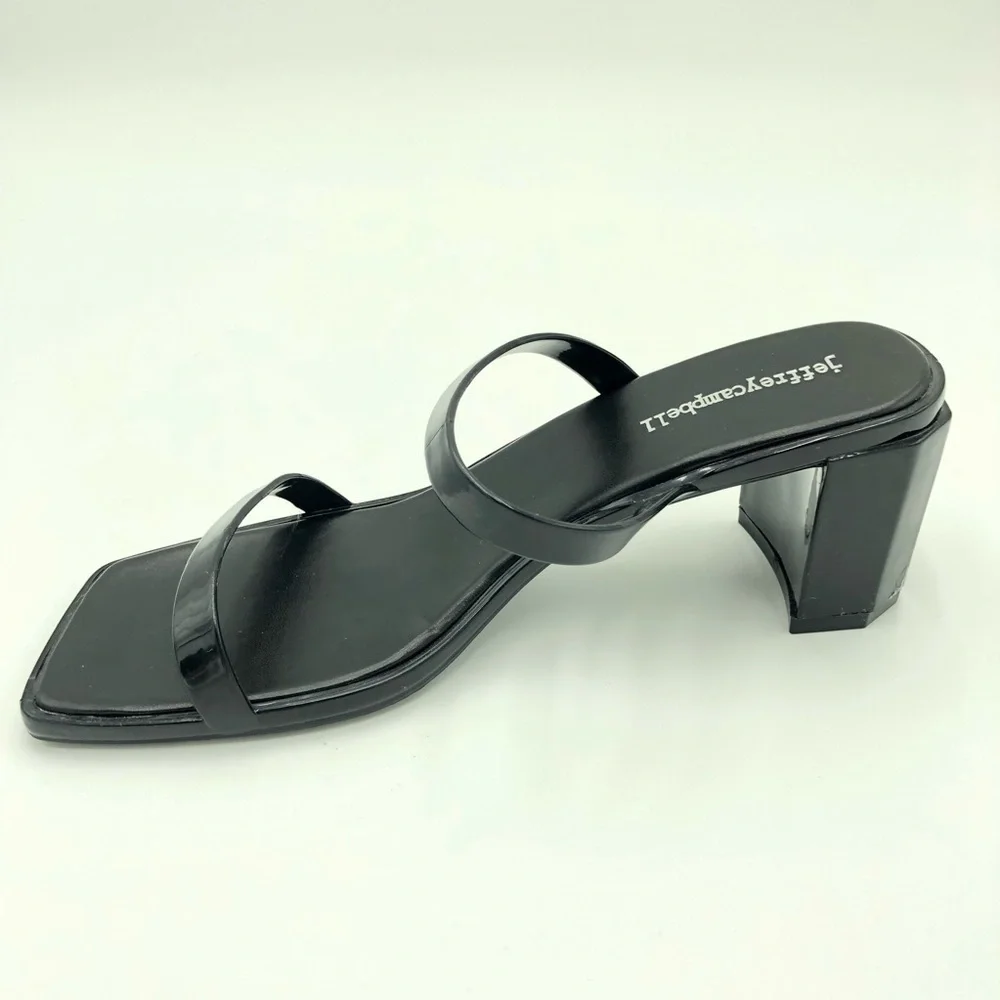 NWOT Black Jeffrey Campbell Jamm-3 Jelly Slide Sandal Heels Size 10